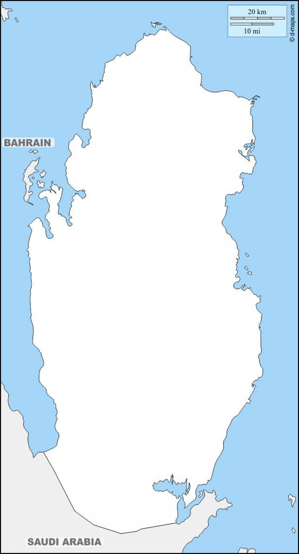 Карта Катара контур